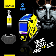 SET 2 Samostmívací svářecí kukla RALLY  KWX820ARC++ ®KOWAX   + NanoClean + kožený chránič krku KOWAX