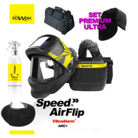 SET 4 Speed Air Flip Filtračně ventilační jednotka + FlipARC+ 1/1/1/1 + NanoClean 200ml + ochrana krku + ochrana hlavy + taška KOWAX